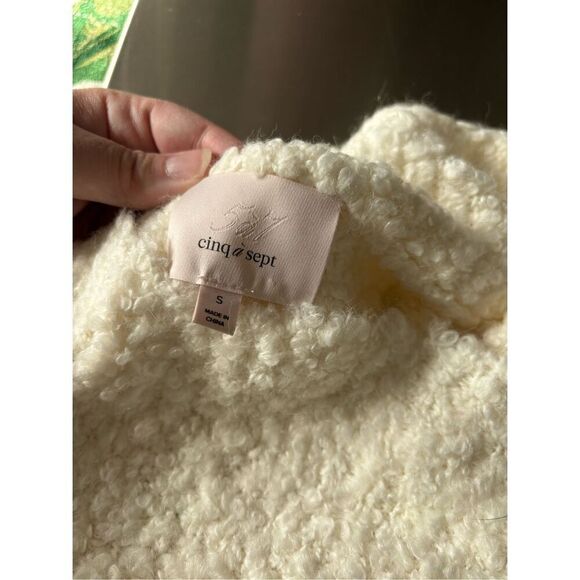 Cinq A Sept Leya Women’s Sweater Size Small Ivory Cowl Neck Alpaca Wool Blend - Picture 2 of 11